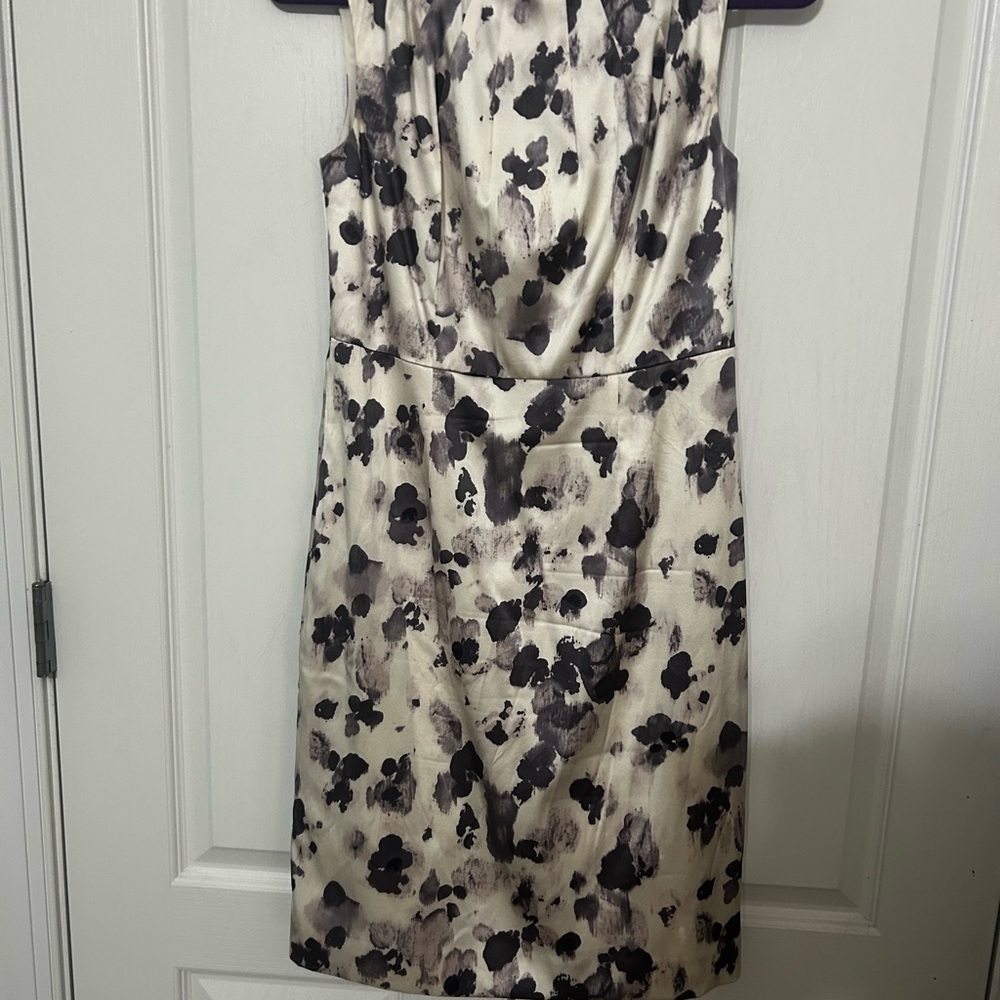 Ann Taylor Black Floral Mini Dress